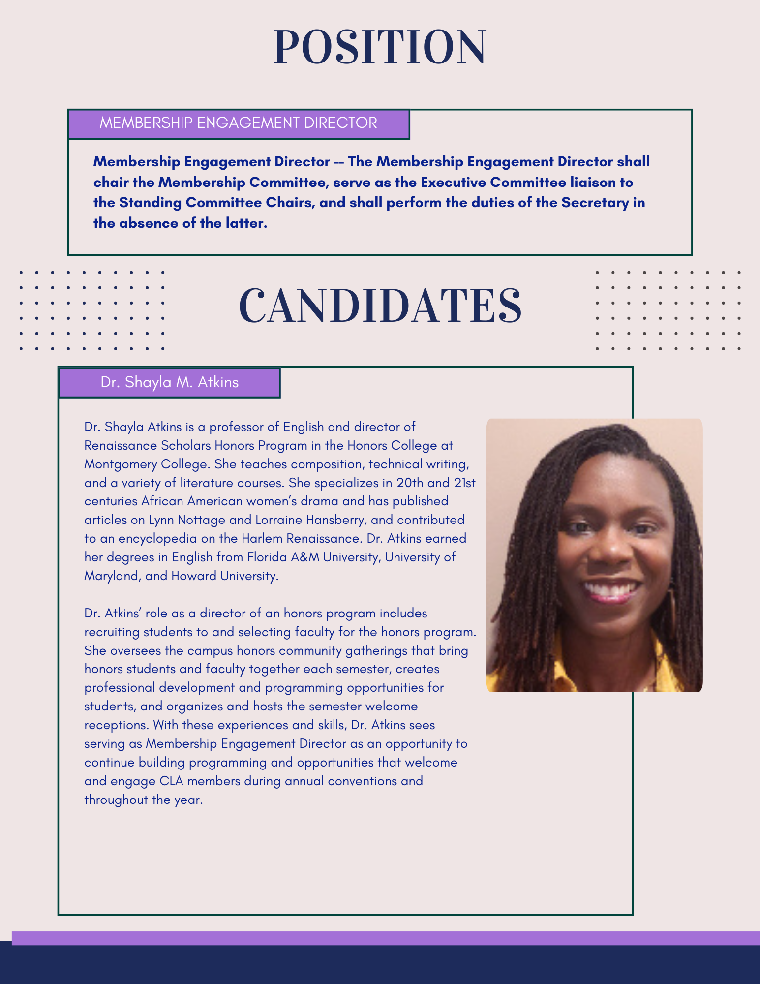 Portrait of Shayla Atkins