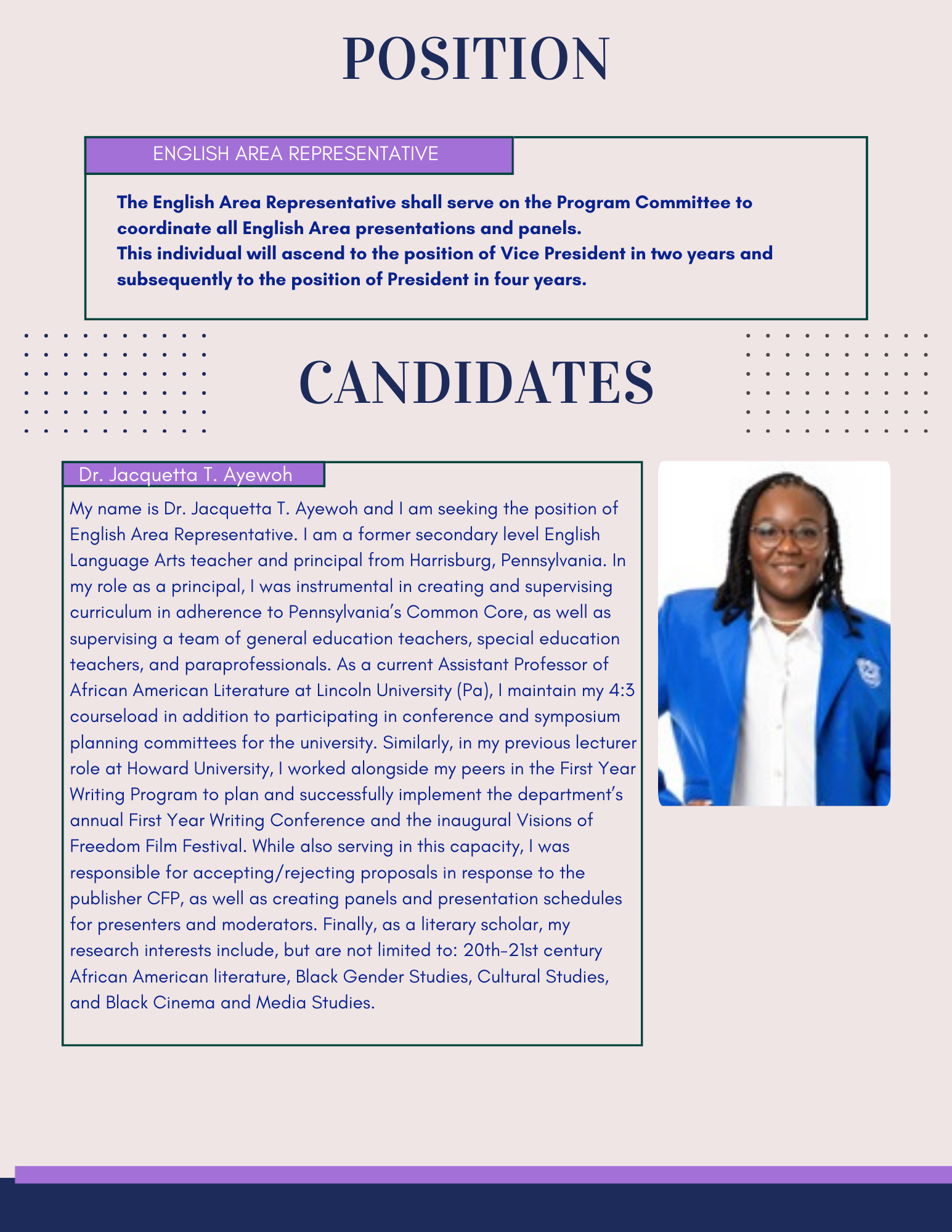 Portrait of Dr. Jacquetta T. Ayewoh